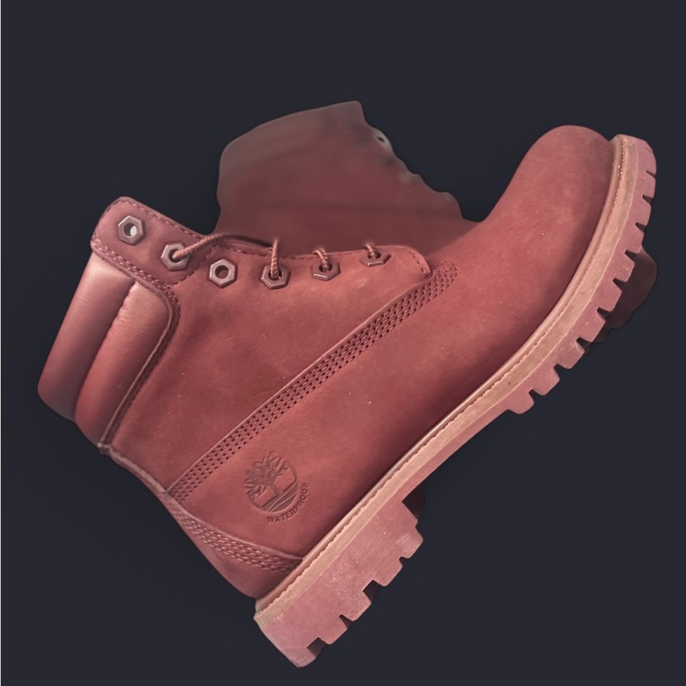 Timberland Burgundy/ Plum Leather Boots